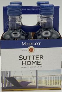 Sutter Home - Merlot California NV (4 pack 187ml) (4 pack 187ml)
