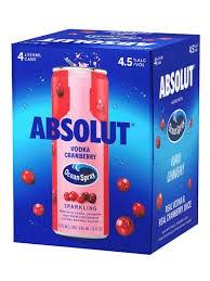 Absolut Ocean Spray Cranberry (4 pack 12oz cans) (4 pack 12oz cans)