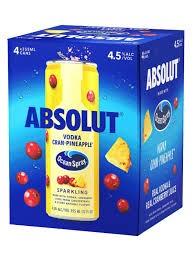 Absolut Ocean Spray Cran Pineapple (4 pack 12oz cans) (4 pack 12oz cans)
