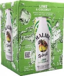 Malibu Splash - Lime & Coconut (4 pack 12oz cans) (4 pack 12oz cans)